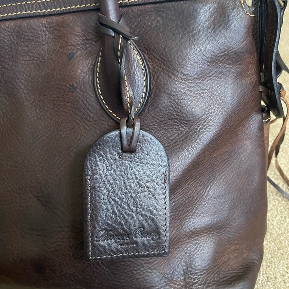 COPY - Dooney & Bourke Genuine Florentine Vacchetta dark brown leather satchel,… - Picture 8 of 12